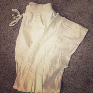 White Linen Pants