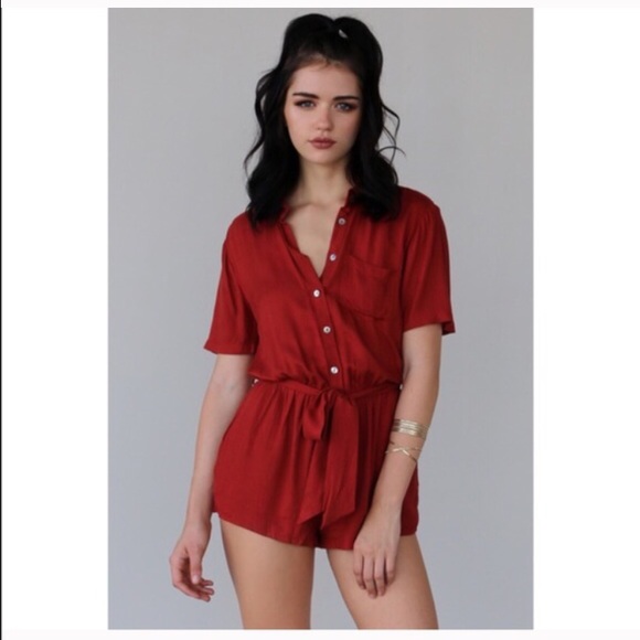 Orange rust romper - Picture 1 of 1