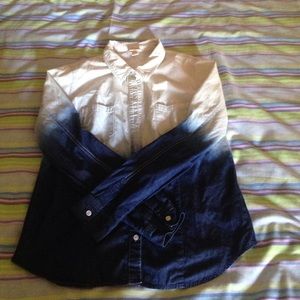 MOSSIMO OMBRÉ DENIM BUTTON-DOWN
