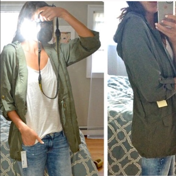 Green utility jacket