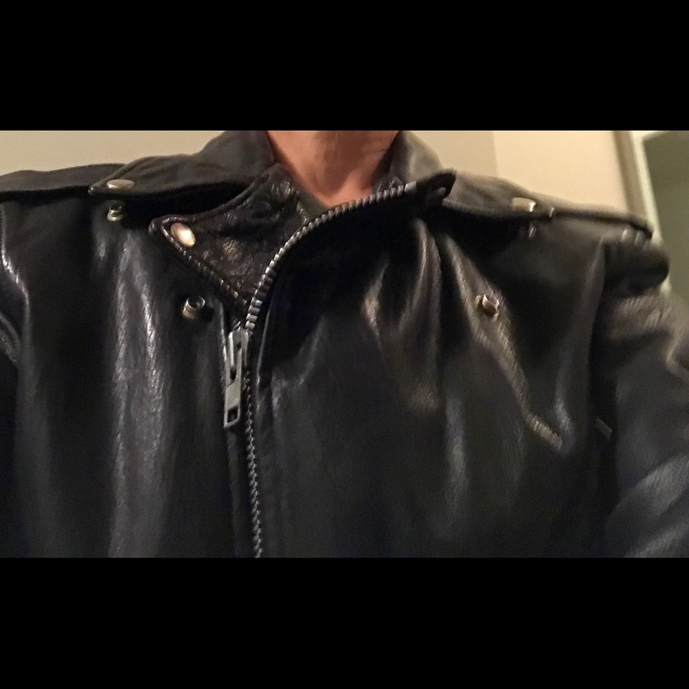 Women's Leather Black Biker Jacket.