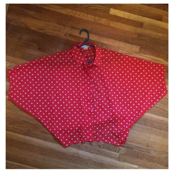 Polka Dot Dolman Sleeve Top