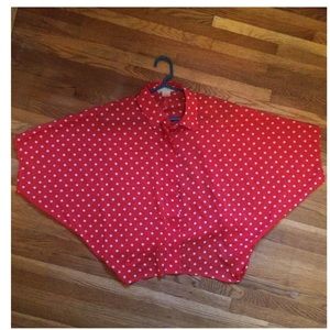 Polka Dot Dolman Sleeve Top
