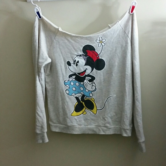 Beige Minnie Mouse Cut Crew Neck