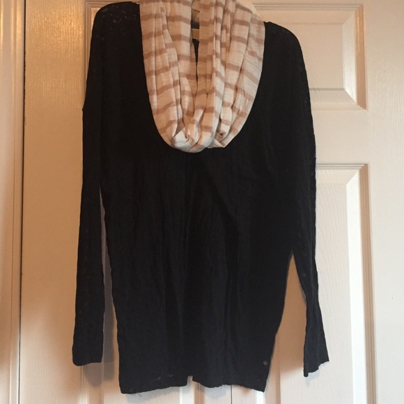 Black cheetah print long sleeve top