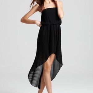 NWT BCBGeneration strapless pleated black dress SM