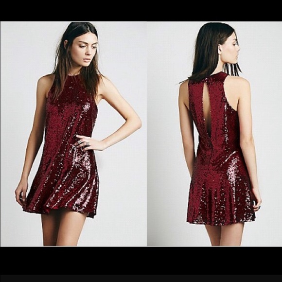 Free People Liquid Shine Mini Dress Size XS - Picture 3 of 3
