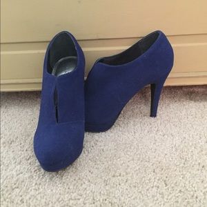 Style & co. Cobalt faux suede booties.