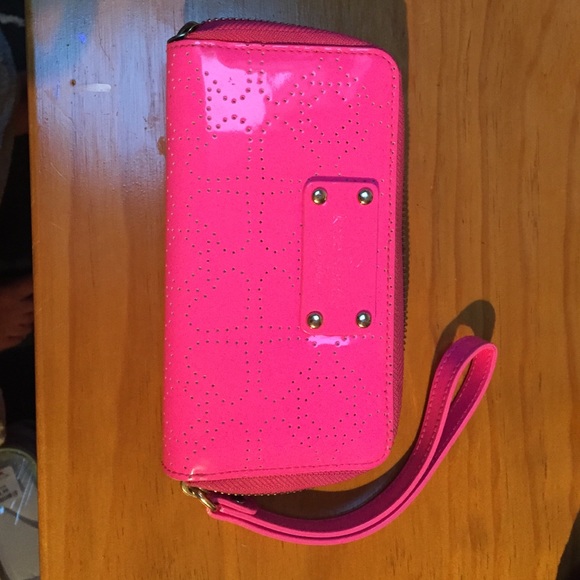 Hot pink wallet