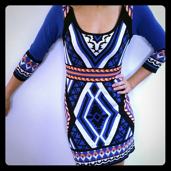 Flying Tomato Anthropologie Graphic Sweater Dress
