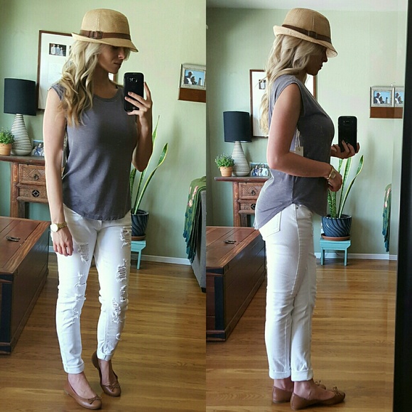 RESERVED Saleπ Blue-Gray Vintage Muscle Tank - Picture 3 of 3