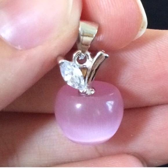 925k sterling silver cat eye stone pendant - Picture 3 of 4