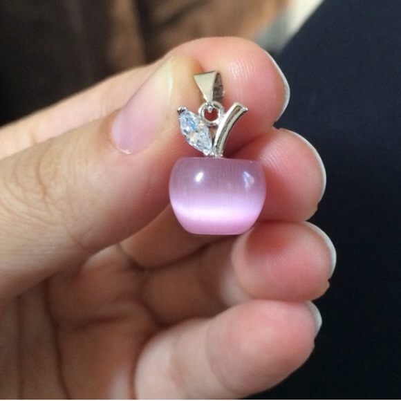 925k sterling silver cat eye stone pendant - Picture 4 of 4