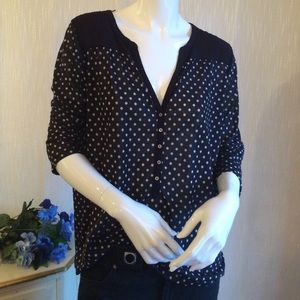 H & M Polkadot Long Sleeve Top