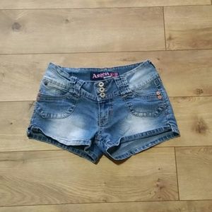 Angels denim stretch short shorts