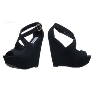 Steve Madden's suede XTERNAL platform wedges