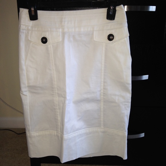 MANGO White Pencil Skirt