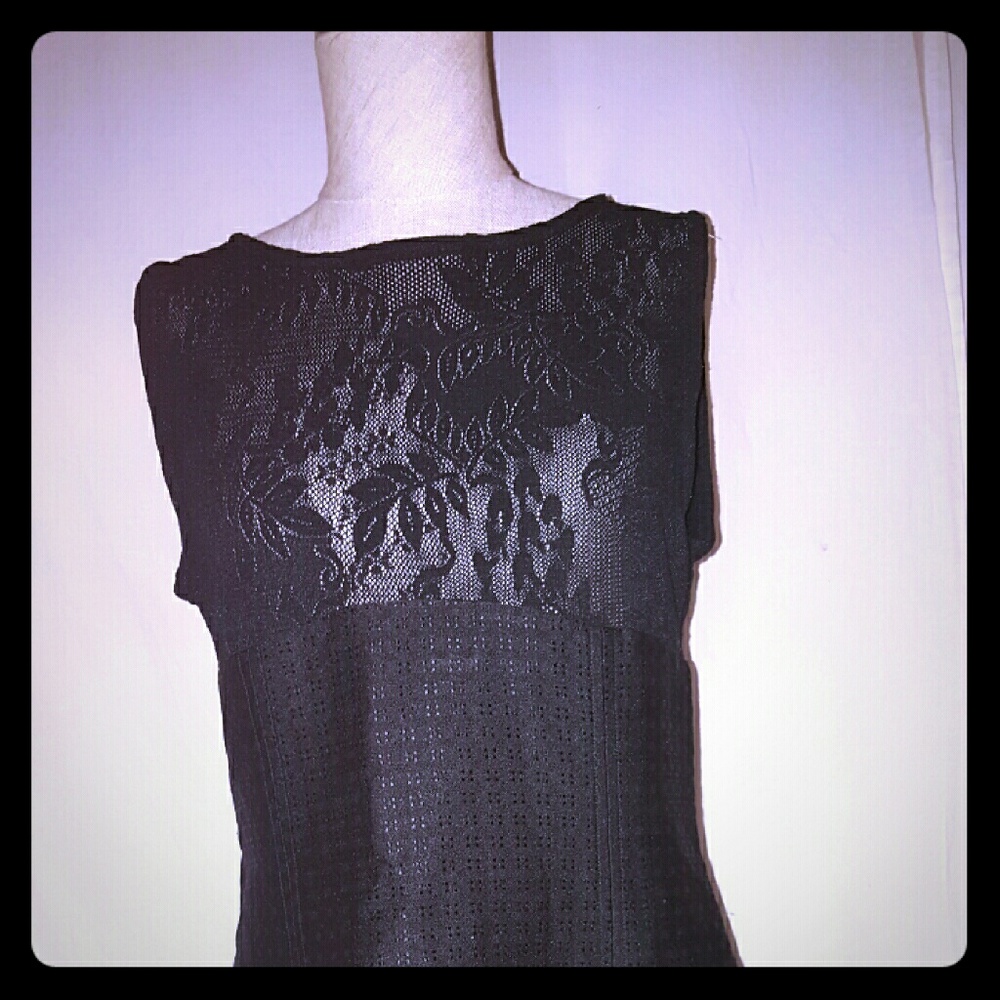 Vintage A-line black dress