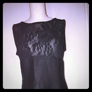 Vintage A-line black dress