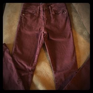 Joe's denim jeans burgundy wash.
