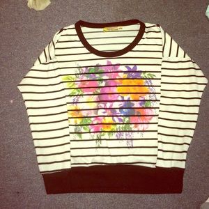 Vera Wang black and white/floral shirt