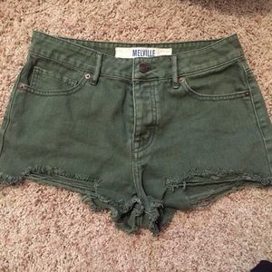 Brandy melville army green high waisted shorts