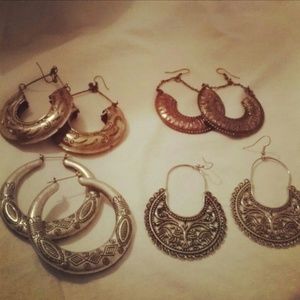 Gypsy look,earings,price for all 4 pairs