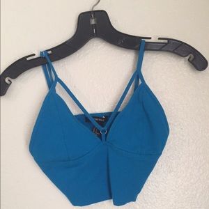 Blue crop top