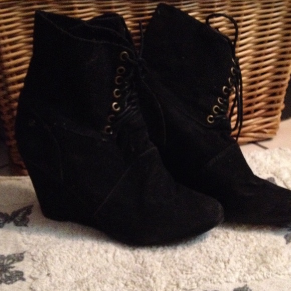 Black velvet booties