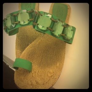 Michael Kors green sandals