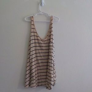 Pink and black striped tank