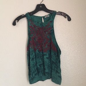 Green and red embroidered too