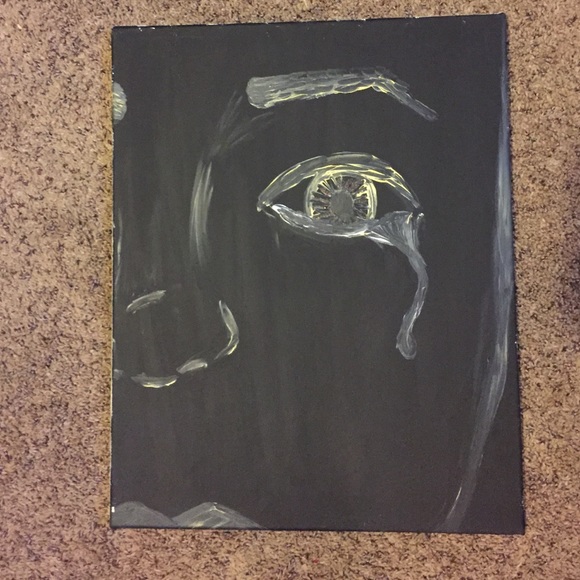 Tearful eye face close up canvas