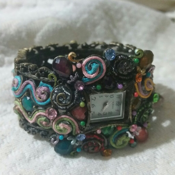Unique Colorful Bohemian Watch Bangle - Picture 1 of 3