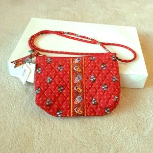Vera Bradley Petite Provincial Red Crossbody