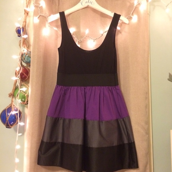 color block party dress 💜