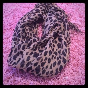 Brown Cheetah print scarf