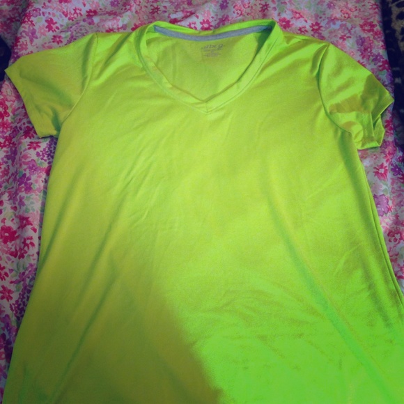 Neon green workout shirt
