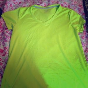 Neon green workout shirt