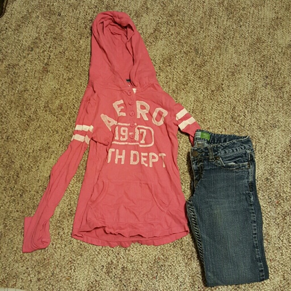 Aeropostale hoodie and jeans