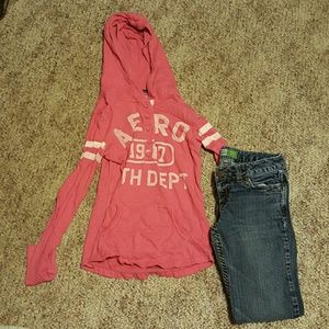 Aeropostale hoodie and jeans