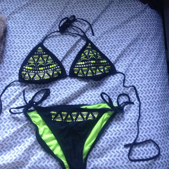 Bikini with metal decals