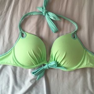 Victoria secret lime green halter bikini top