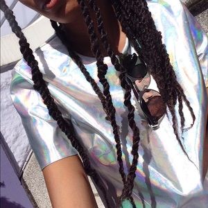 Holographic Cropped Tee