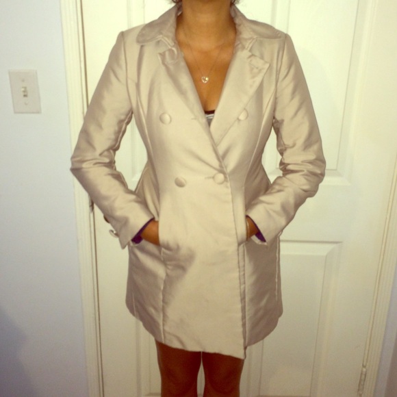 Beige trench coat