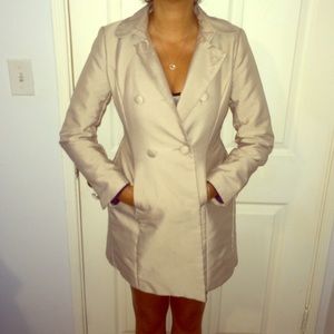 Beige trench coat