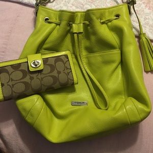 Coach Avery Drawstring Bag and Wallet