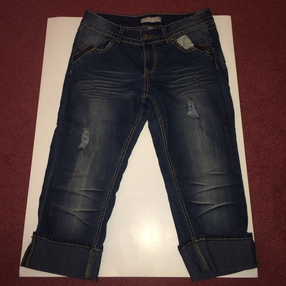 Denim Crop Pants