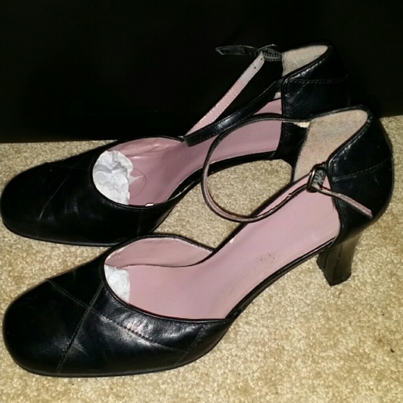 Nine West Shoes Black Leather Mary Jane Swing Dance Shoes Poshmark