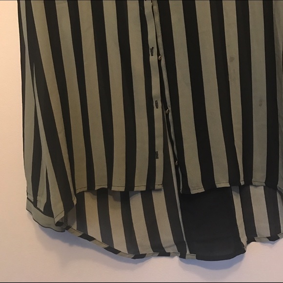 Forever 21 Vertical Striped Blouse - Picture 2 of 3